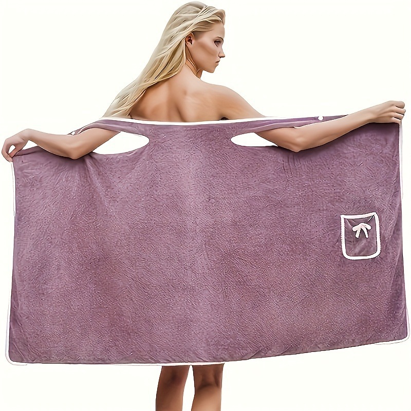 2026 New Cross-Border Dropshipping Light Blue Super Soft Coral Fleece Women's Bath Skirt