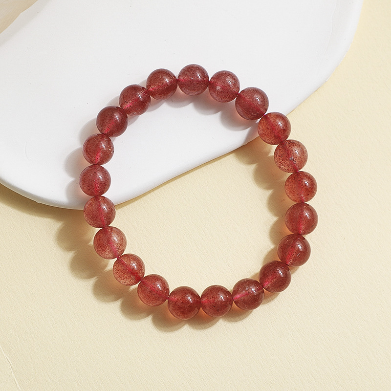 Natural Crystal Ice Strawberry Wafer Beads Spacer Beads Loose Beads DIY Beaded Ins Style Bracelet Necklace Accessories