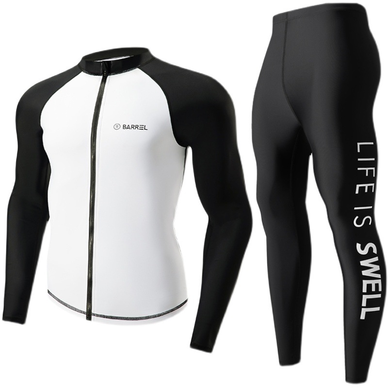 Diving Suit Men's Quick-drying Sun Protection Swimsuit Jellyfish Surfer Suit Slim-fit Spa Split Long-sleeved Trousers Swimsuit