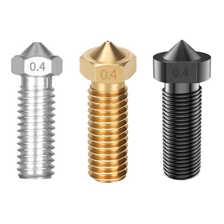 Stainless Steel E3D Nozzle Brass Crater Nozzle Large Aperture Nozzle M6 Thread 3D Printer Accessories