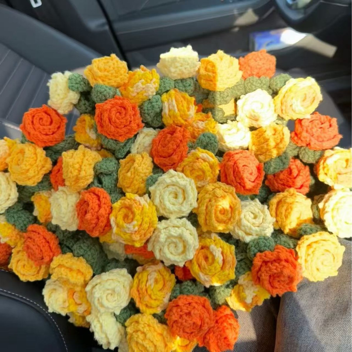 Finished Rose Bouquet Sofa Blanket Eternal Flower Nap Blanket Shawl Blanket Valentine's Day Gift Decorative Flower Blanket