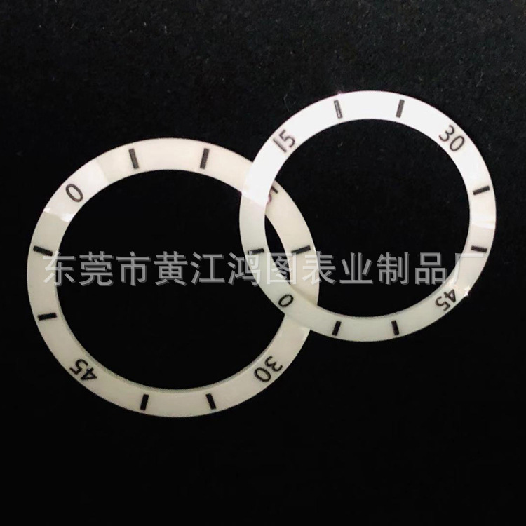 Women's Ceramic Ring Digital Black Outer Diameter 36mm Inner Diameter 29mm Dongguan Hongtu Ceramic Bezel