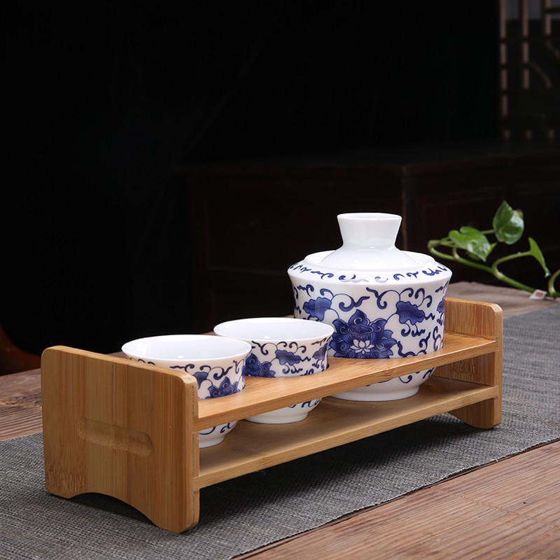 Household ceramic wine set suit warm yellow wine wine warmer antique Chinese white wine glass hot wine pot half jin two Liang