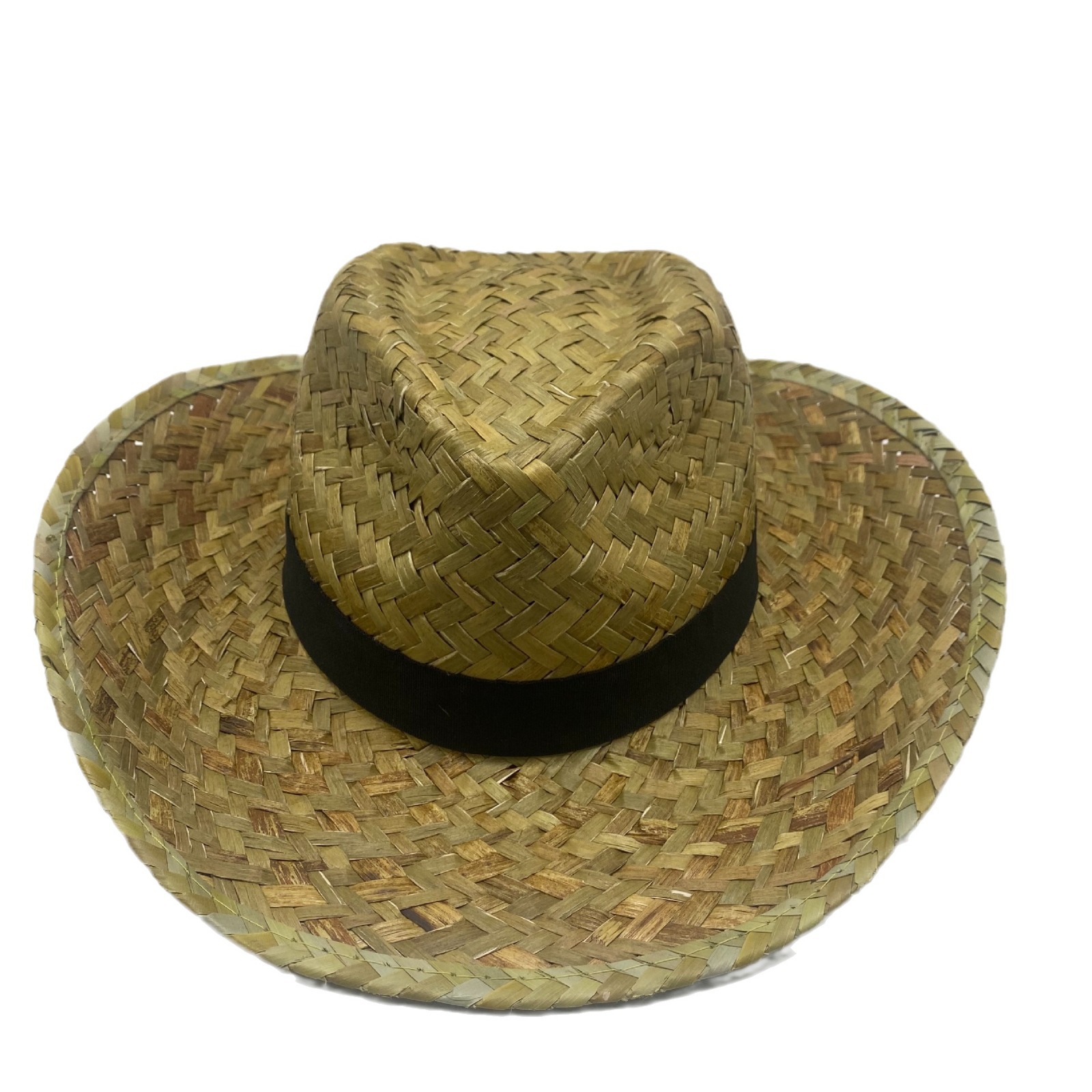 Factory direct men's and women's hand-woven sunflower grass cowboy hat pure straw hat sunscreen hat