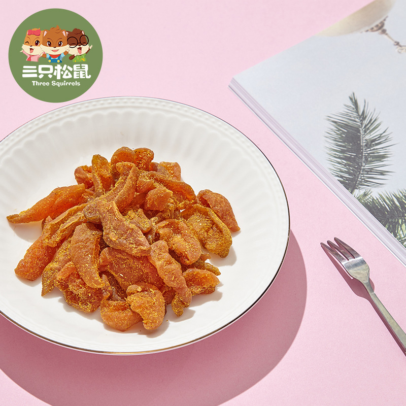 [Three Squirrels Licorice Peach Meat 60 g/Bag] Plum Snacks Candied Fruit Dried Enzyme Plum