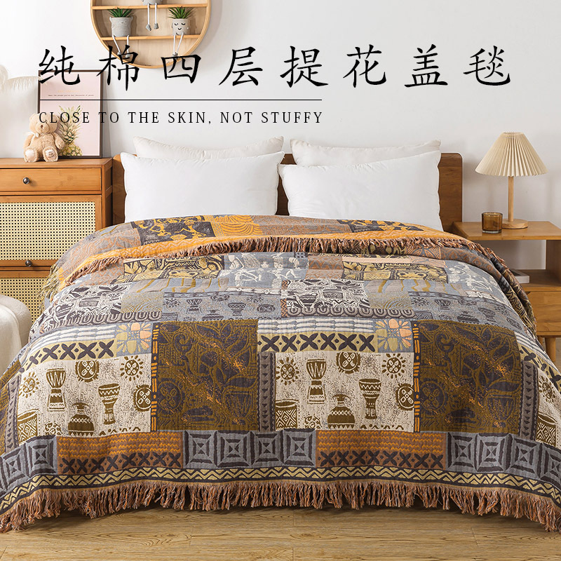 Одеяло с кисточками из хлопковой марли, летнее одеяло, одеяло для кондиционера, детское хлопковое летнее одеяло