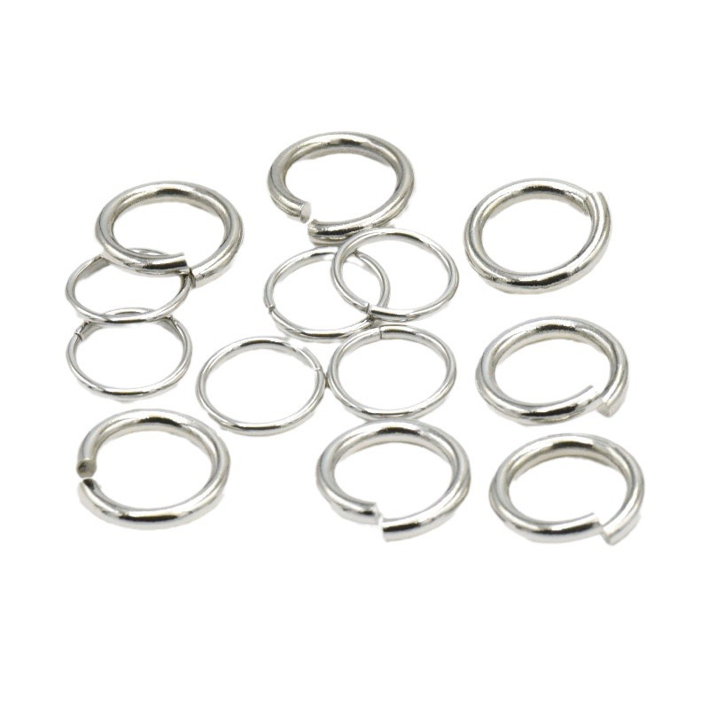 Stainless Steel Open Ring Non-Fading Necklace Bracelet Connecting Ring Single Ring Handmade DIY Jewelry Accessories Ring Connecting Ring