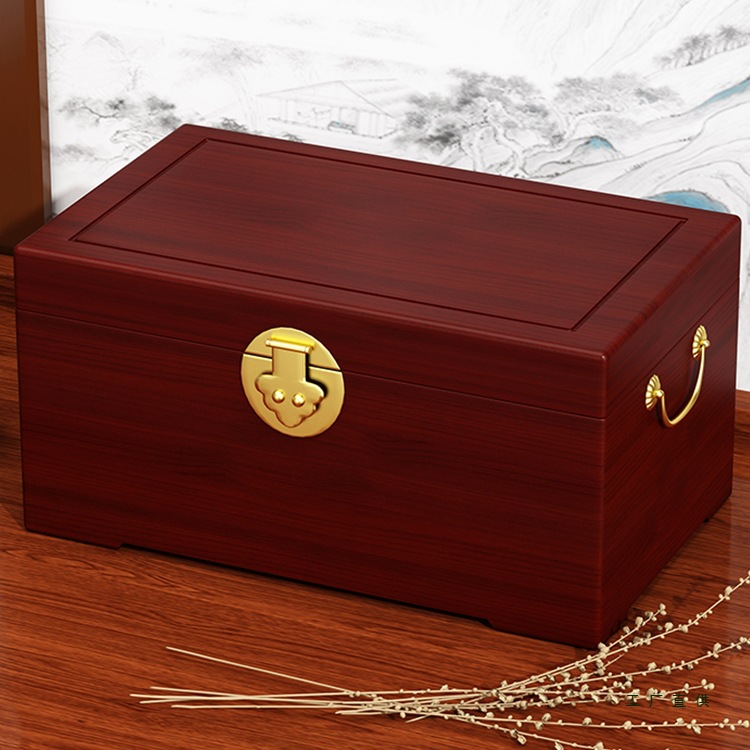 Сундук для приданого из кедрового дерева, свадебный сундук, ящик для хранения, ящик для каллиграфии и живописи, ящик для свадебной одежды, массивный деревянный ретро ящик