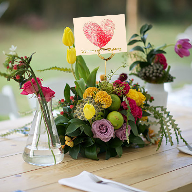 Factory Direct Sales DIY Handmade Clay Cartoon Note Holder Wire Plug-In Colored Mud Soft Pottery Handmade Accessories Message Holder