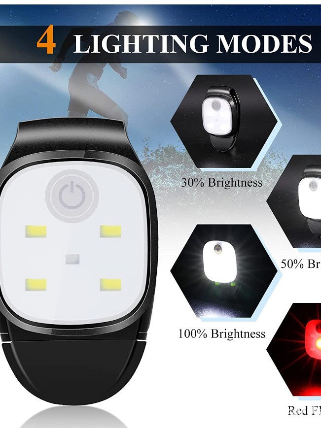 Source Manufacturer USB Rechargeable Light 5Led Rechargeable Lighting Clip Light Outdoor Cycling Clip Light Hat with Light