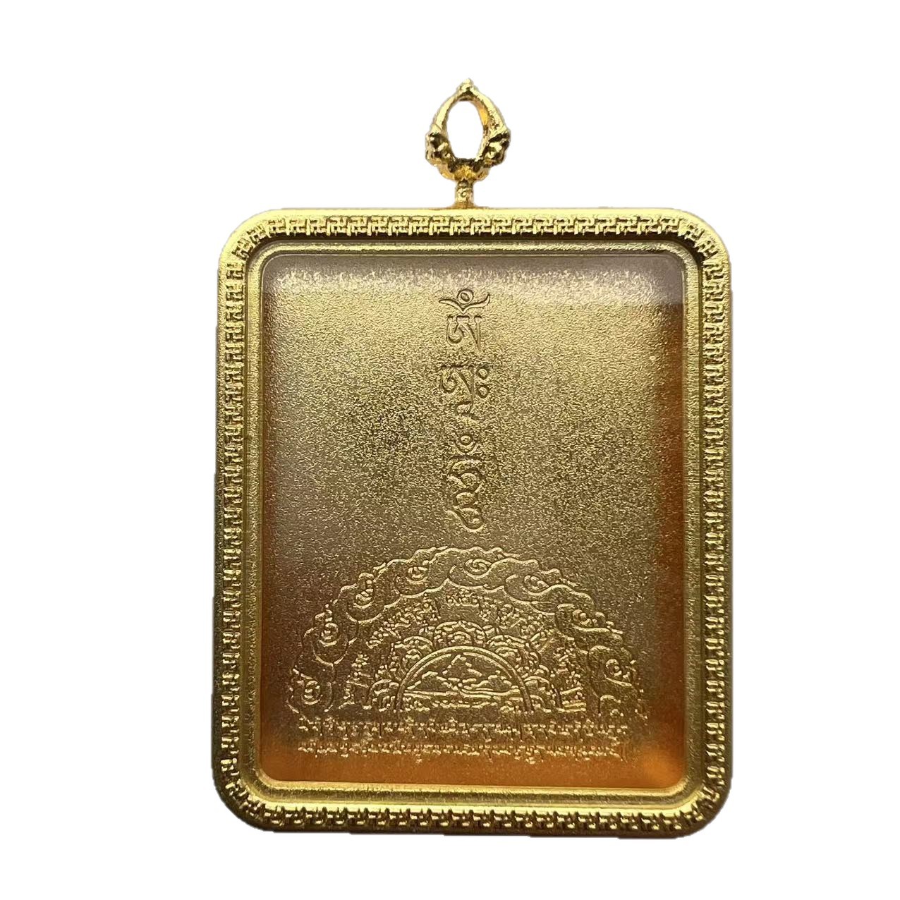 Tangka Box 4*5 for Hanging Items Pendant Portable Small Tangka Copper Color 1*3 Gold-Plated Non-Fading Box 2*2 Glass Model 3.5