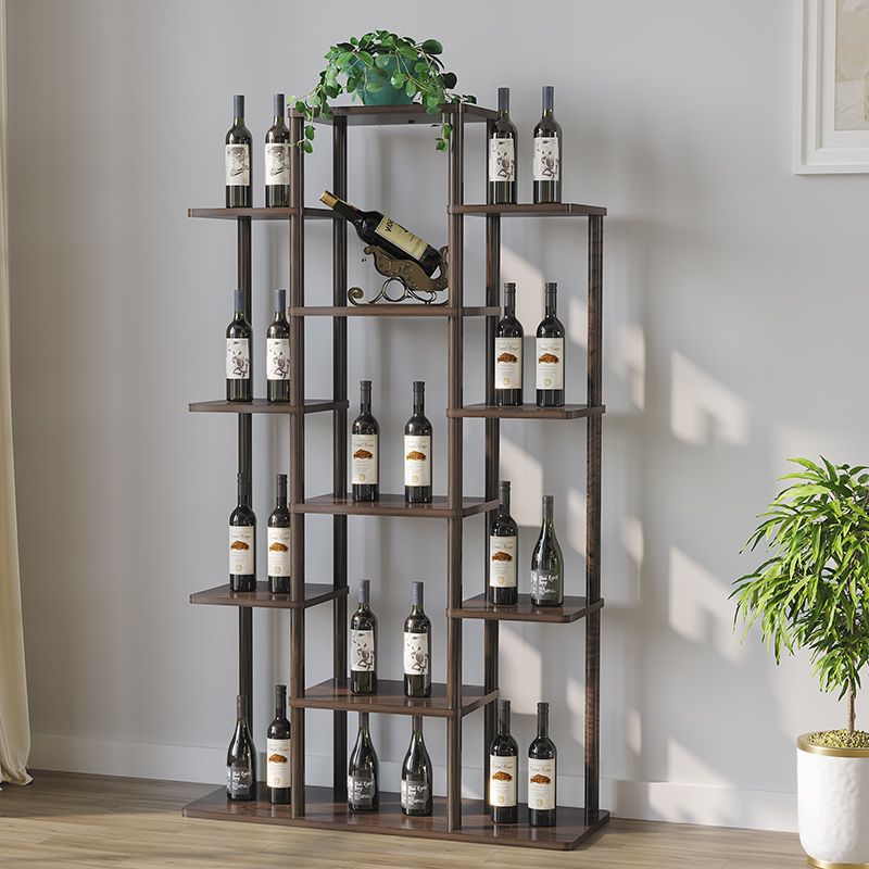 Multi-Layer Floor-Standing Wine Cabinet Display Cabinet Modern Simple Internet Celebrity Wine Cabinet Chinese Solid Wood Home Wall Storage Rack Living Room