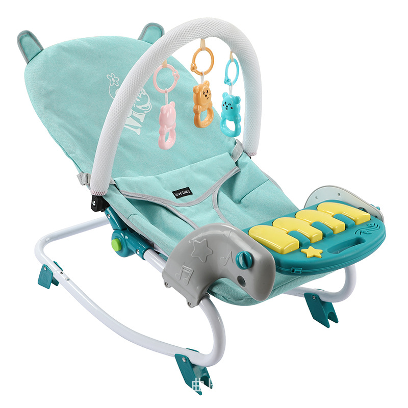 Baby Coaxing Artifact Pedal Piano Baby Rocking Chair Automatic Soothing Baby Balance Lazy Cradle Recliner Adjustable