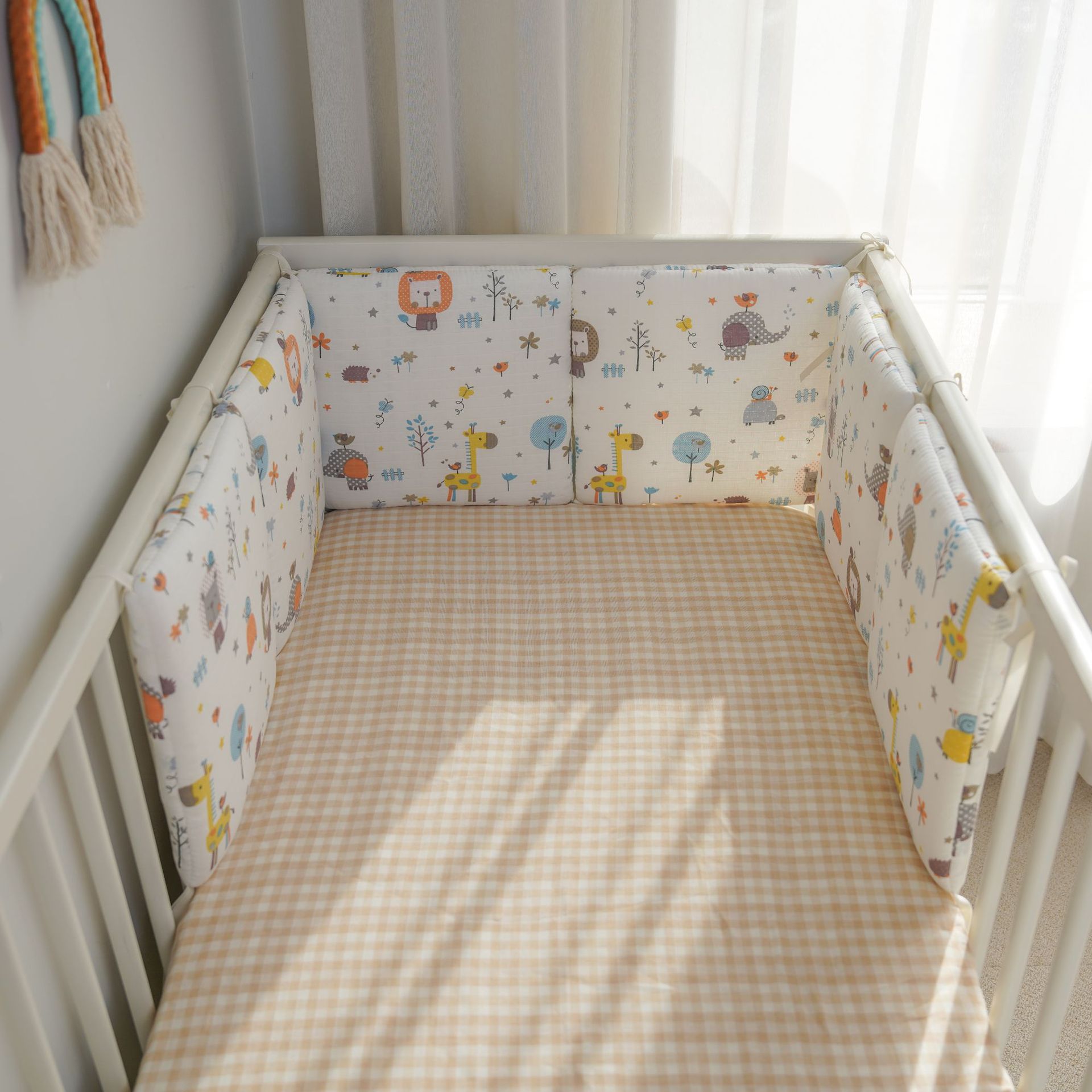 Baby crib newborn bedding anti-collision fence gauze zoo 30*30*6 whole wash