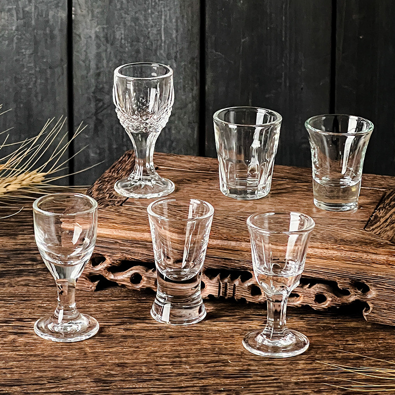 Wine Glass Wholesale Glass White Wine Cup Thick Bottom Bullet Cup Tall Small Wine Glass Set One Cup Spirit White Wine Cup