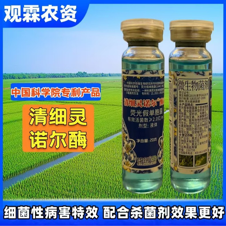 Флуоресцентный псевдомонасный фермент Huachuang Qingxi Ling для бактериальных заболеваний корневой гнили и угловой пятнистости, быстро действующий аграрный продукт