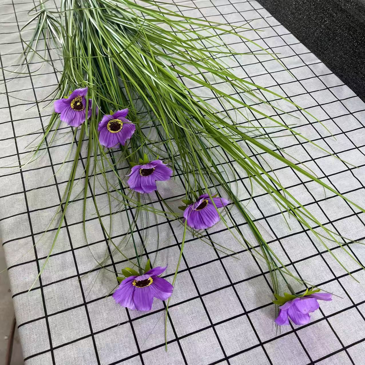 Cross-Border Simulated Mulberry Flower Indoor Landscaping Fake Grass Row Flower Decoration Simulated Reed Grass Onion Grass Fake Green Plant