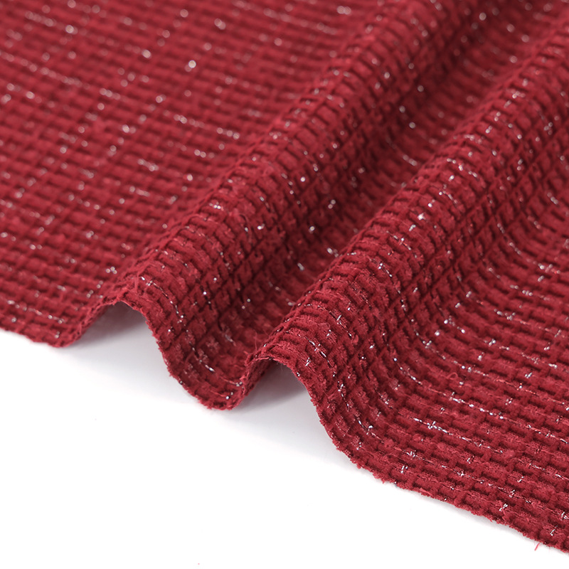 2025 New Style Woolen Small Fragrance Suit Fabric 215g High Quality Plaid Fashion Women's Shoes and Hats Jacket Fabric