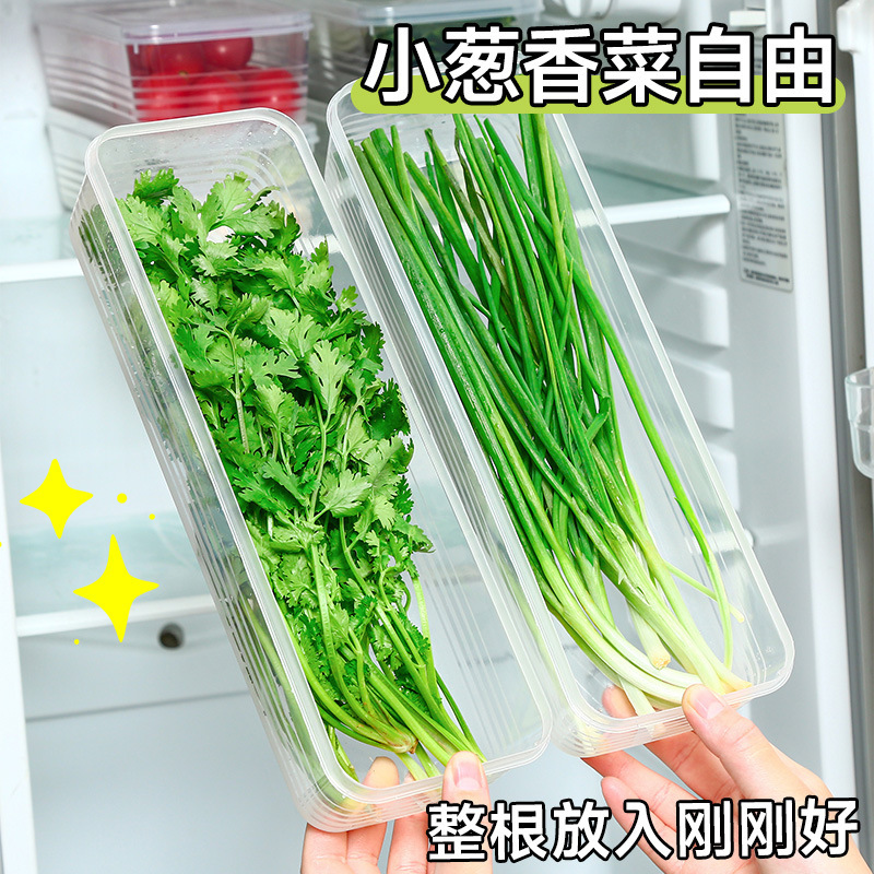 Коробка для хранения лапши с луком, имбирем, чесноком и зеленым луком, прямоугольная, герметичная, из пластика, пищевая