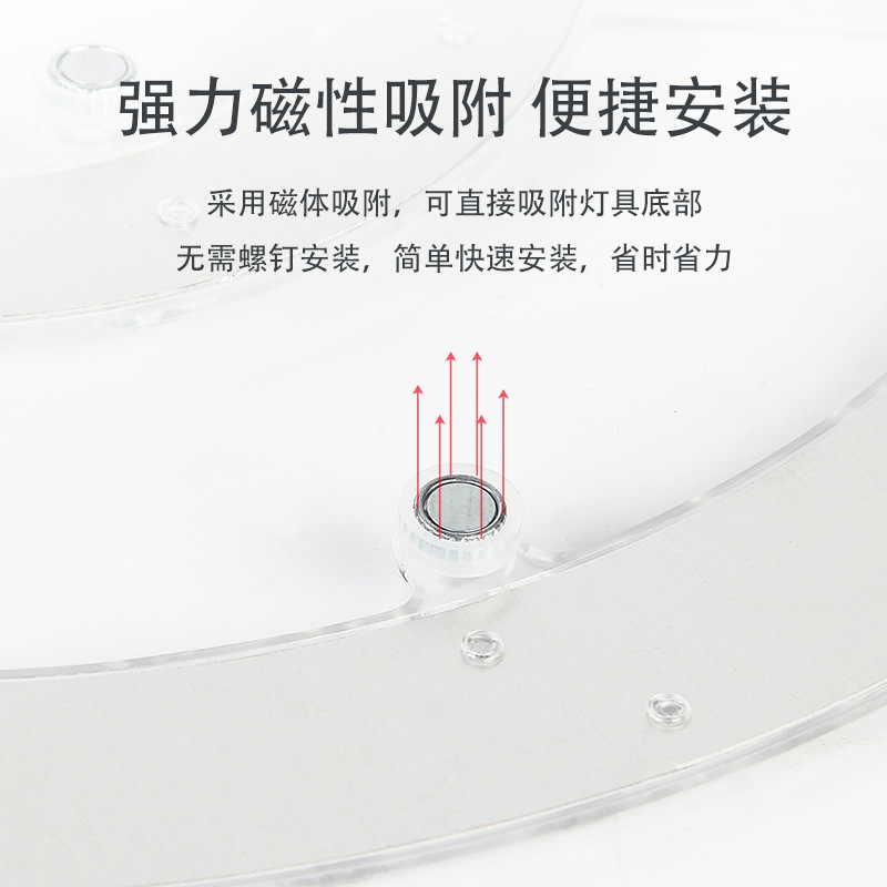 Ceiling Lamp Module Replacement Light Source Module Energy-Saving Eye Protection Led Wick Two-Color Round Magnetic Lamp Panel Module