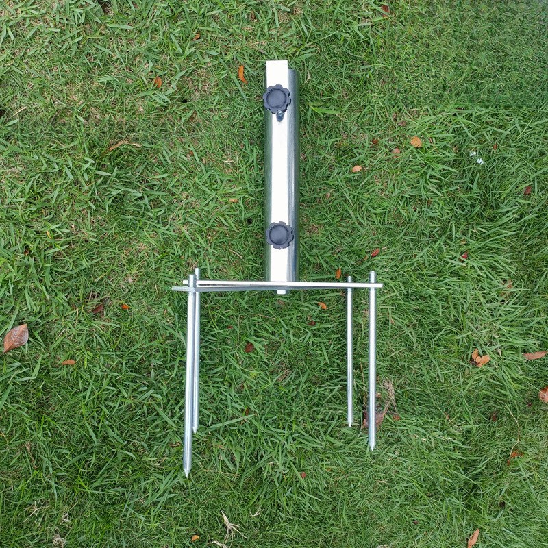 Factory supply new stainless steel portable outdoor umbrella ground plug removable garden garden umbrella umbrella plug