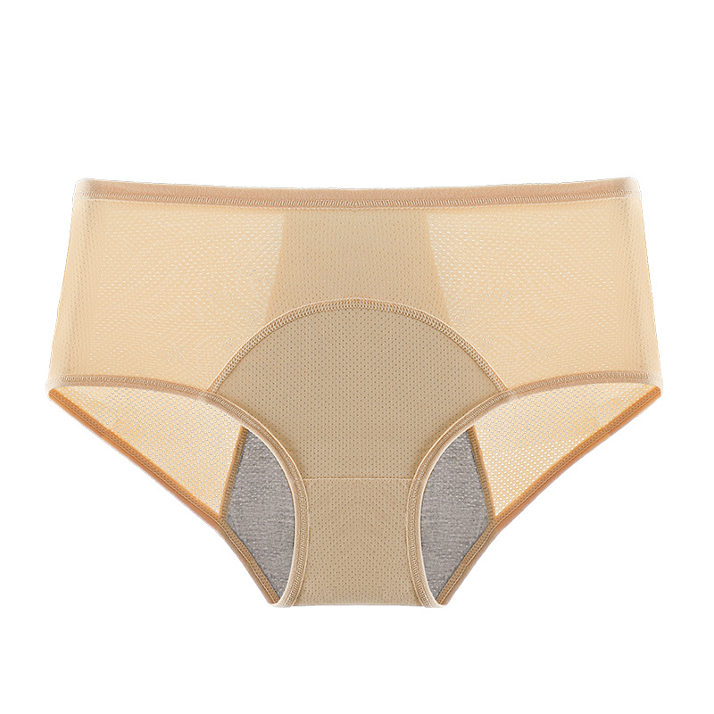 Foreign trade cross-border plus size 10 yards mesh breathable menstrual period before and after leak-proof physiological pants high waist women's underwear European and American