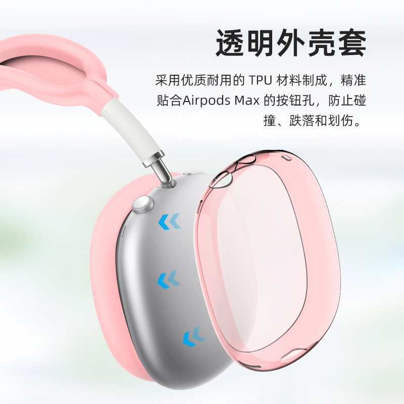 2024 Suitable for new Airpods Max protective cover TPU shell cover silicone head beam beam beam ear cap cover