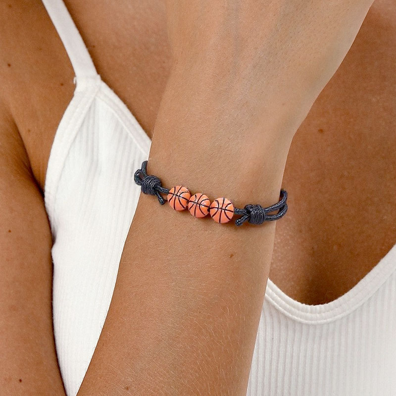 Amazon Explosions Basketball Baseball Bracelet Wax Woven Softball Tennis Football Football Bracelet Sports Bracelet