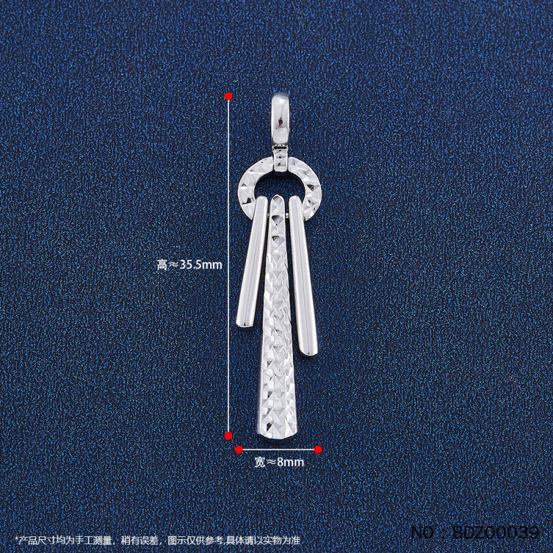 Platinum Long and Short Personalized One-line Ring Pendant (excluding Chain) Platinum Pt950 Water Shell Platinum