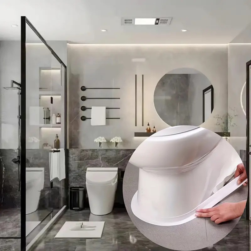 Cross-Border Temu Bathroom Waterproof Toilet Toilet Kitchen Waterproof Strip Tape Seal Strip Mildew-Proof Seam