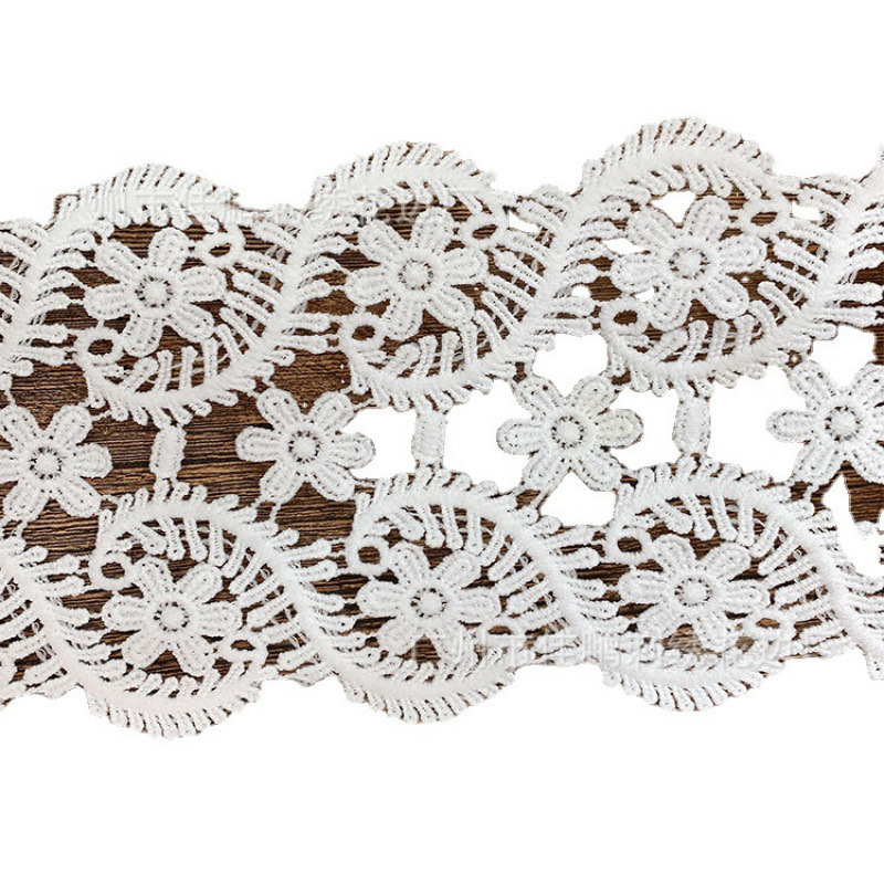 Clothing Accessories DIY Milk Silk Barcode Japanese Style Water-Soluble Lace Factory Direct Sales Embroider Lace Home Soft Decoration