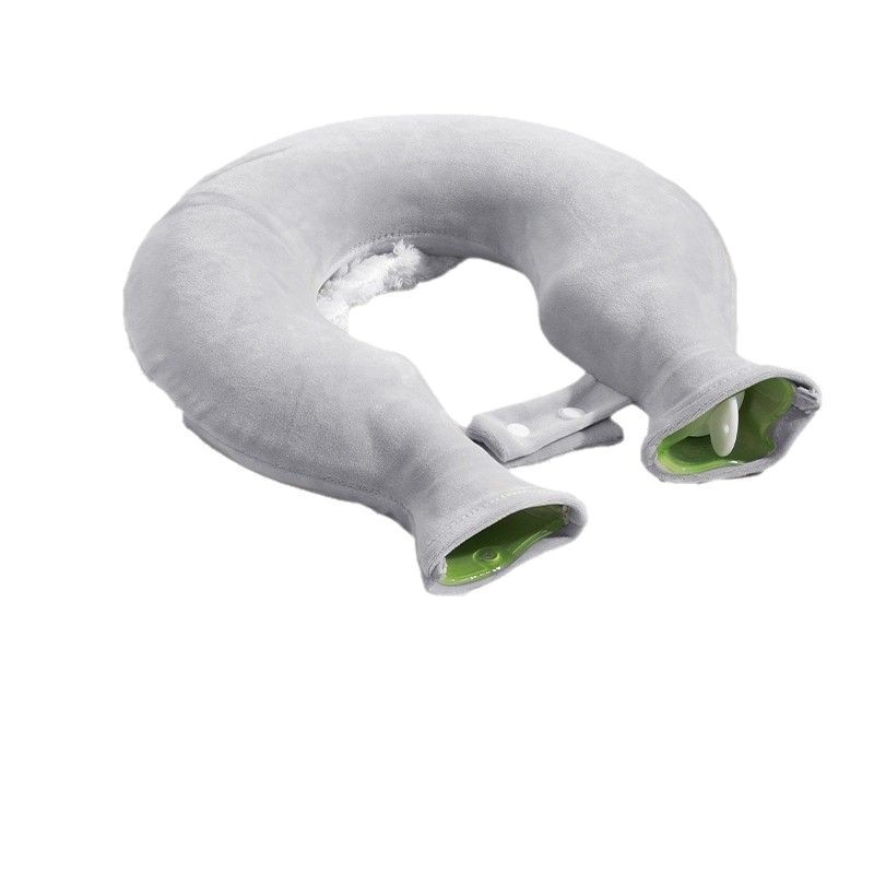 New Large U-Shaped Hot Water Bottle Cloth Cover Neck Wrap Water-Filled Neck and Shoulder Warmer Cervical Spine Hot Compress Warm Water Bag Foot Warmer Hand Warmer
