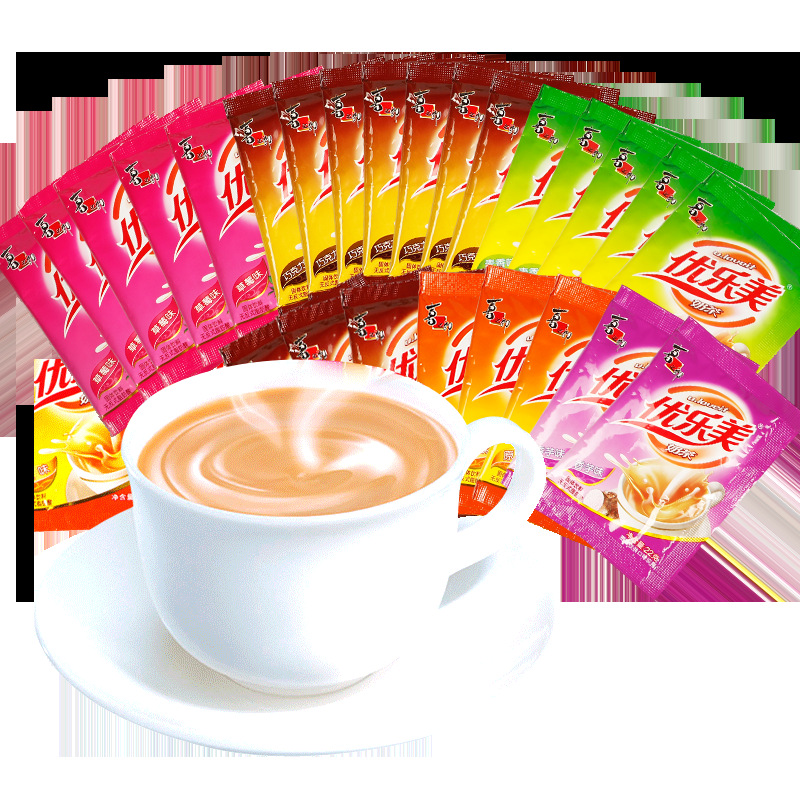 Чай с молоком Youlemei 22г, маленькая упаковка, порошок для заваривания, мгновенный оригинальный заменитель пищи с таро