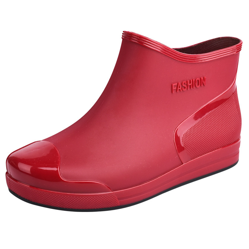 Fashionable Rain Boots for Women, Short-Tube Adult Rain Boots, Waterproof, Non-Slip Rubber Shoes, Overshoes, Durable Water Shoes, Manufacturer Wholesale
