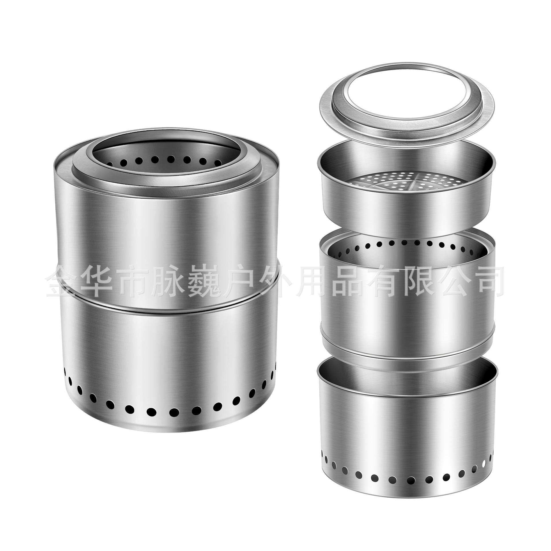 Кросс-бордерная уличная печь для кемпинга, нержавеющая сталь, печь для костра, печь для обогрева двора Mw D228