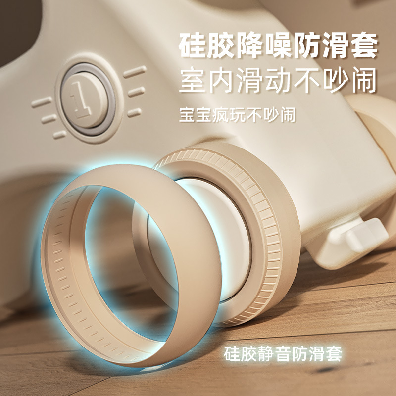 Rocking Horse Wooden Horse Kidsren's Rocking Horse Baby Yo-Yo Car Two-In-One First Birthday Gift Toy Anti-Fall Small Rocking Horse