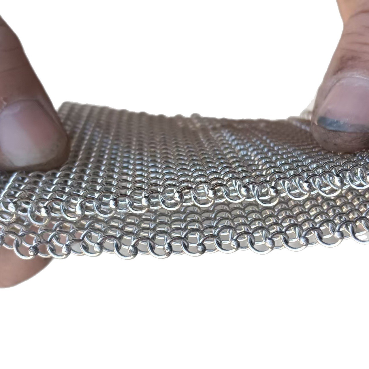 Decorative Stainless Steel Mesh Curtain, Metal Woven Decorative Mesh, Indoor Partition Curtain, Metal Curtain Mesh, Metal Spiral Mesh Curtain