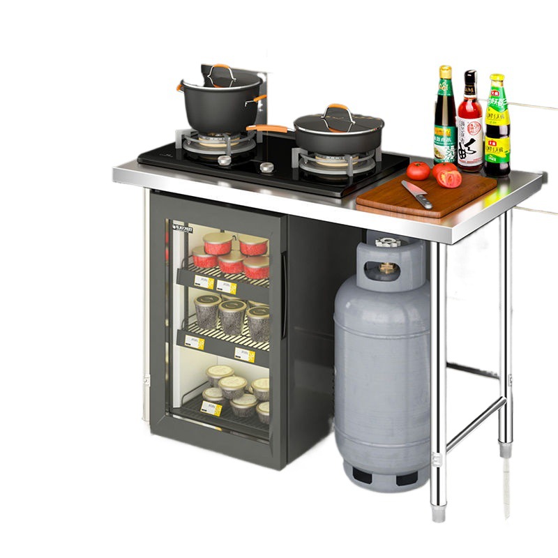 304 Stainless Steel Workbench Kitchen Stove Shelf Commercial Operating Table Table Restaurant Storage Rack Countertop Chopping Board