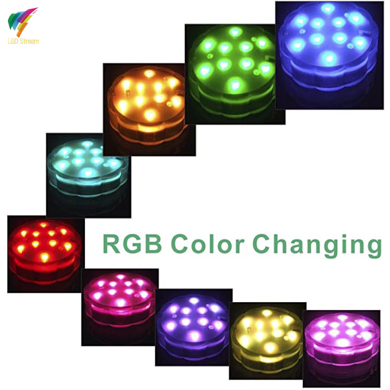 Underwater Light Led Diving Floating Light Rgb Colorful Bathtub Light Pumpkin Lantern Aquarium Waterproof Fish Tank Light Swimming Pool Light