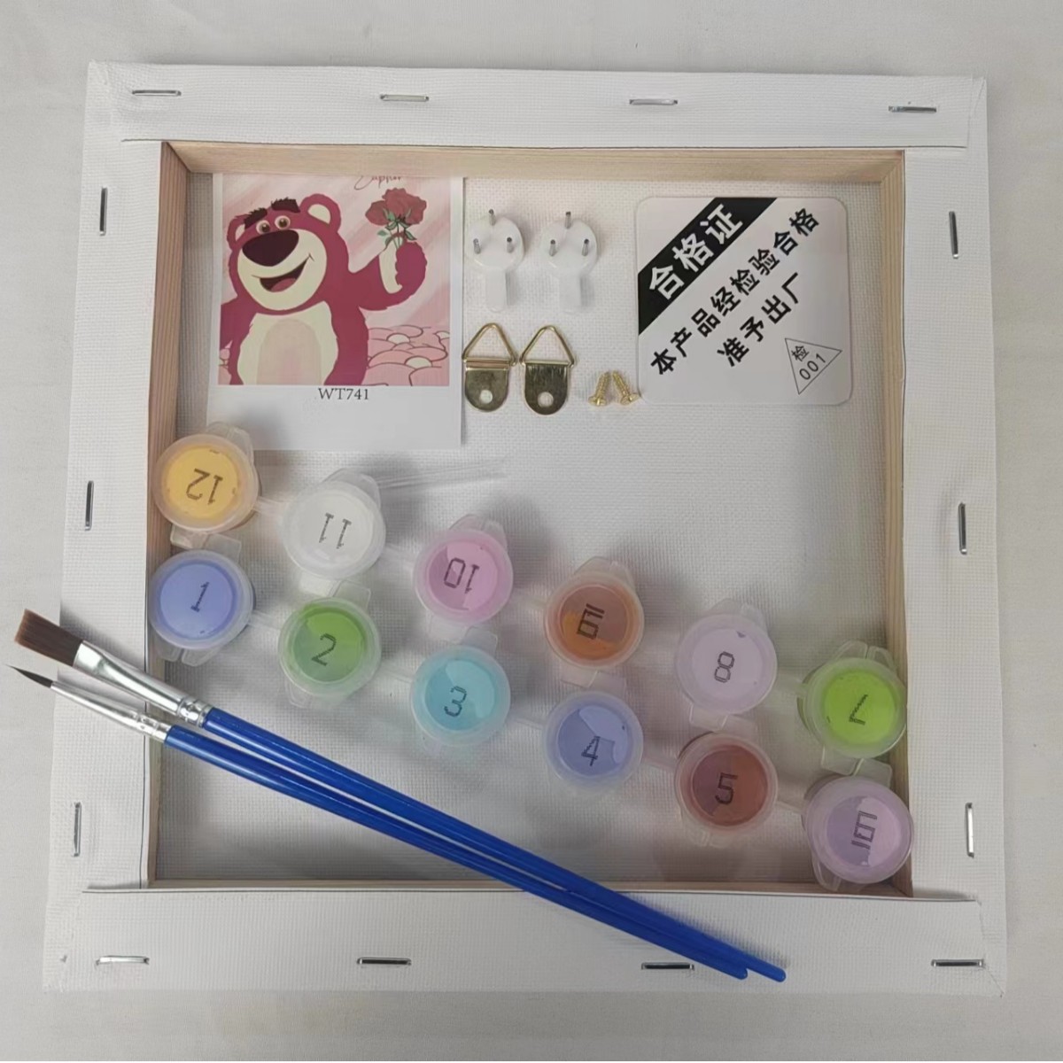 DIY Digital Painting Simple Cartoon Animation Scenery Small Size Kidsren's Hand-Filled Acrylic Paint Painting