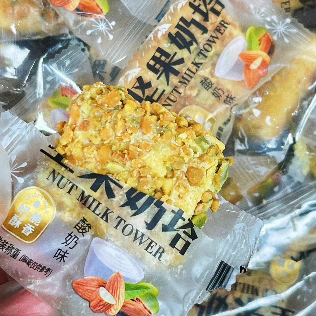 Молочный хрустящий снек из Синьцзяна с ореховым йогуртовым вкусом 500 г/пакет