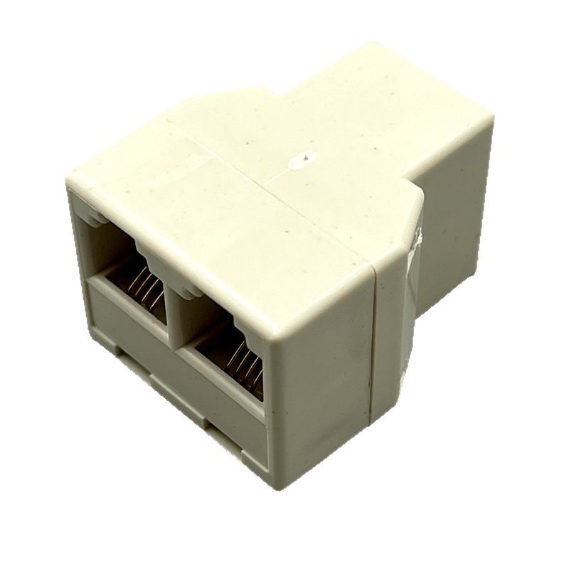 Telephone Cable Three-Way Head 3-Way Telephone Cable 1-to-2 Adapter One-To-Two Conversion Head Junction Box