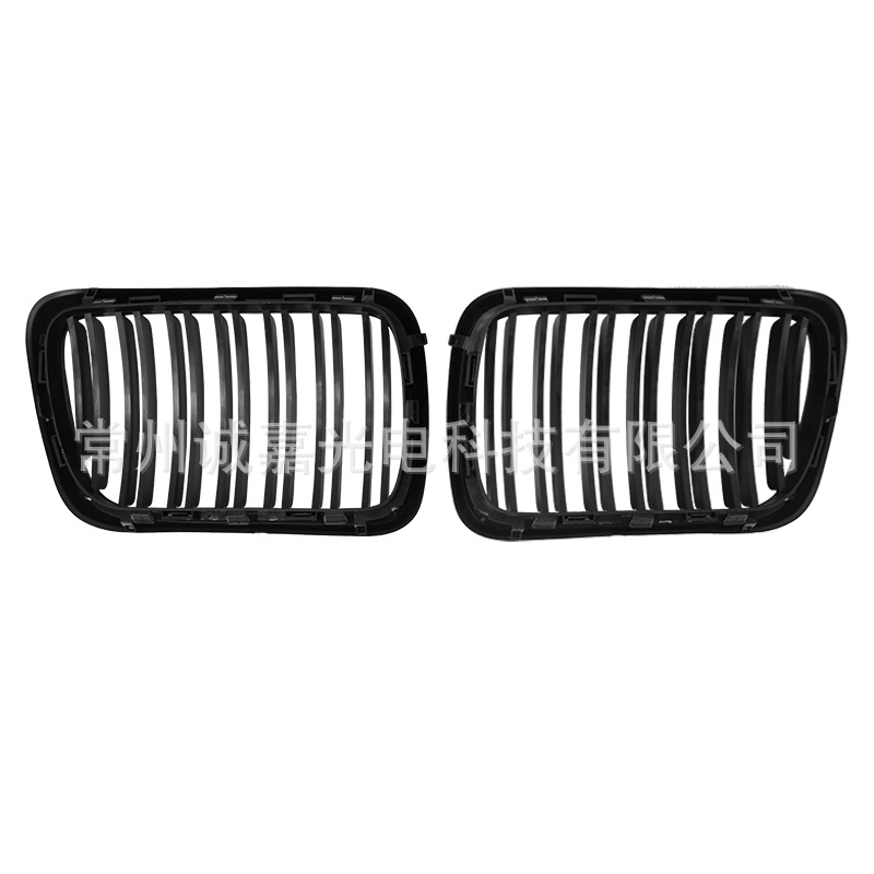 Suitable for BMW E36 parallel bars mid-net BMW 3 Series 96-99 old black E36 double-line front bumper intake grille