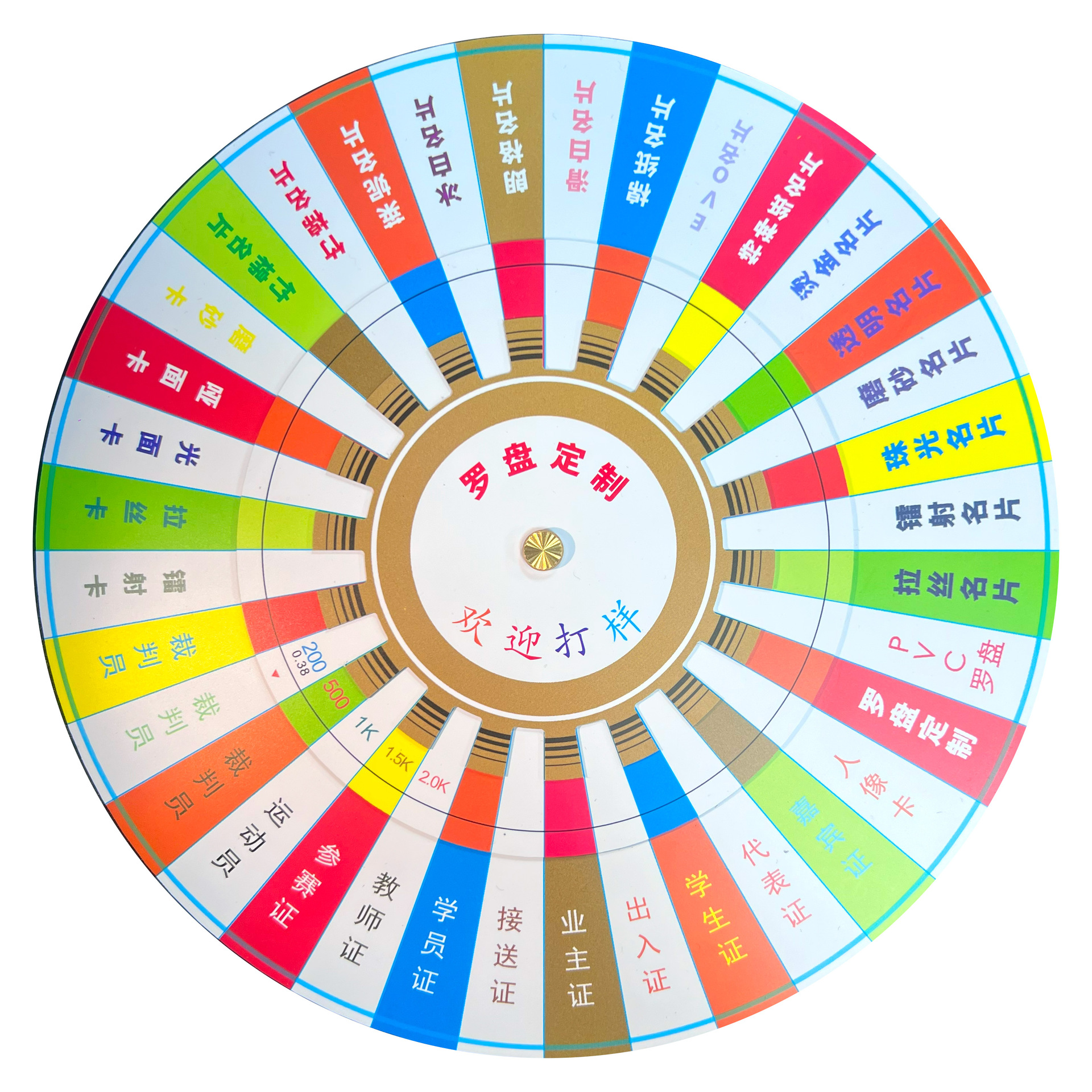 Pvc Feng Shui Compass High-Precision Three-Yuan Comprehensive Disc Chinese Medicine Disc Weight Loss Indication Compass Bmi Turntable Customization