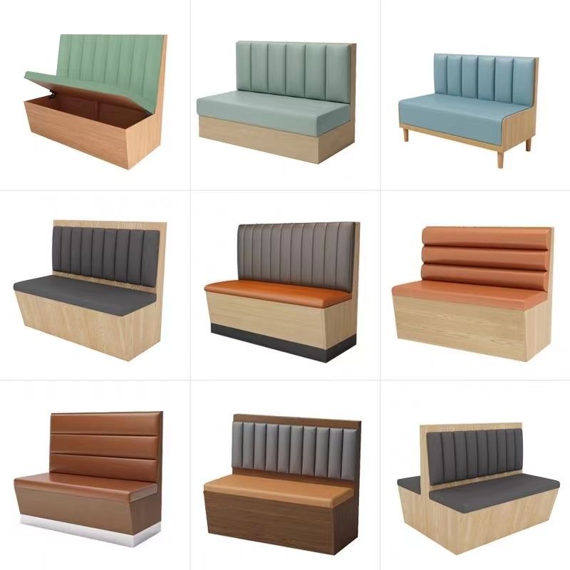 Wall-Mounted Booth Seating Sofa for Restaurants, Dining Establishments, Snack Bars, Hot Pot Restaurants, Milk Tea Shops, Cafes, Noodle Shops, Dessert Shops Wholesale