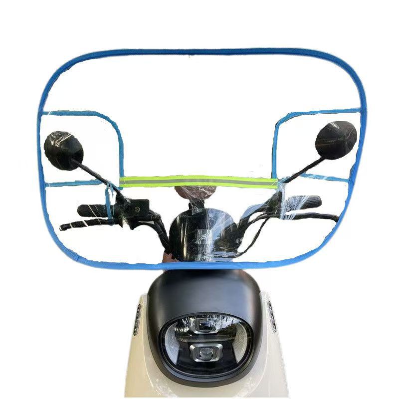 Foldable Electric Vehicle Front Windshield Scooter Motorcycle High-Definition Transparent Rainproof Film with Full Edge