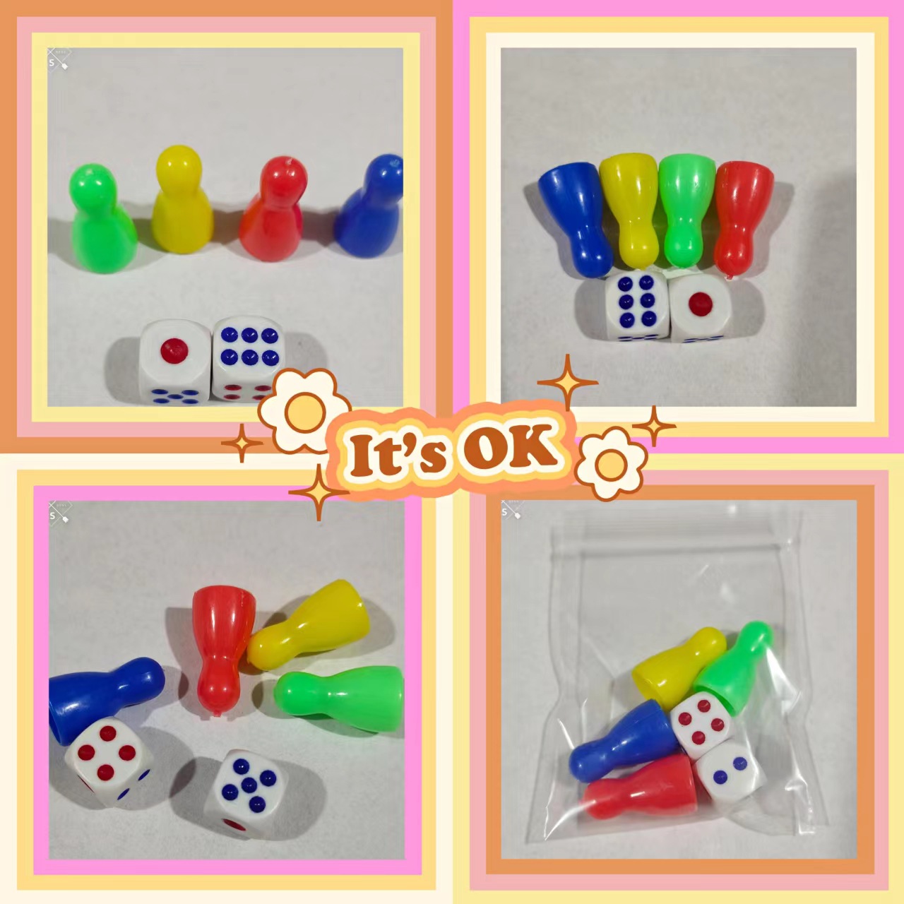 Supply plastic chess dice set chess game chess pieces