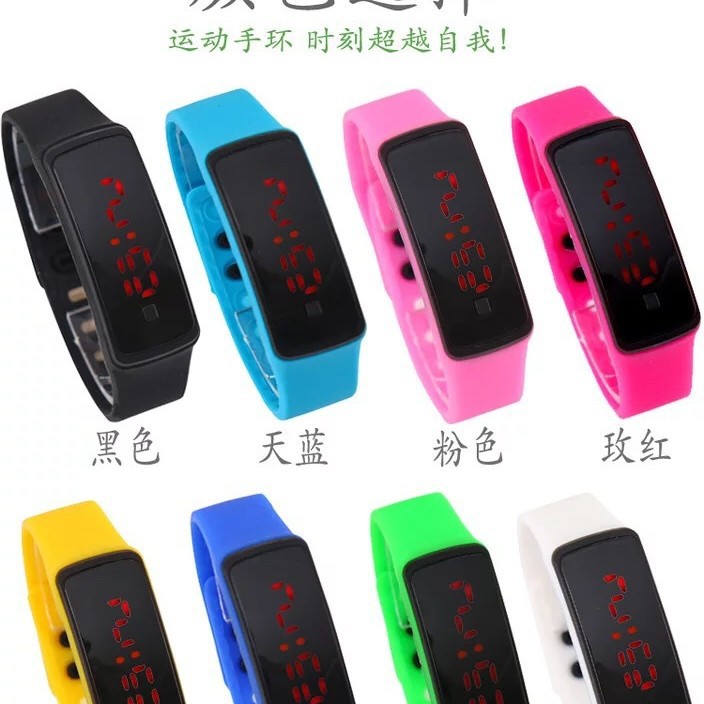 Manufacturers wholesale children's LED electronic watch second generation silicone plastic led student sports watch electronic wrist watch