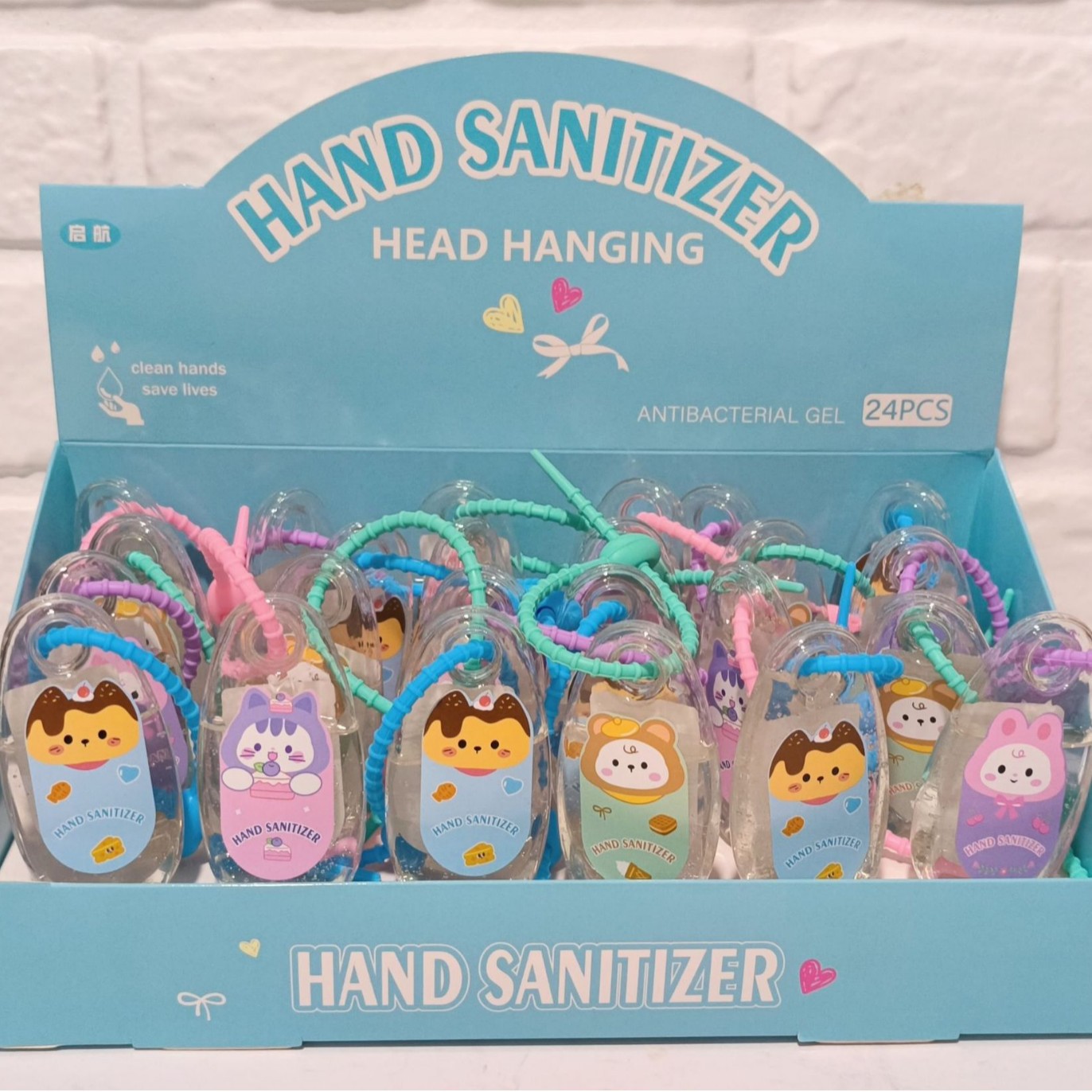 Cartoon Lanyard Water-Free Hand Sanitizer Portable Alcohol-Containing Hand Sanitizer for Primary School Students No-Wash Quick-Drying 30 ml