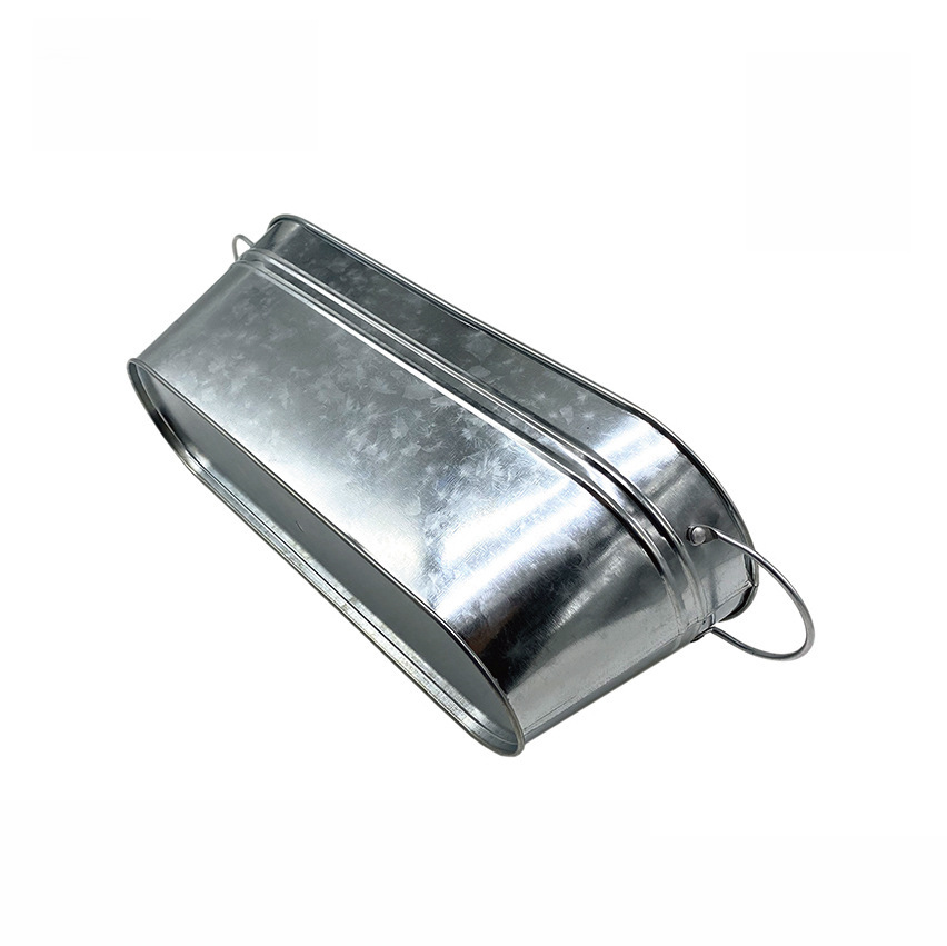 Iron Barrel Galvanized Metal Pastoral Planting Succulent Potted Flower Pot Flower Pot Crafts Satchel Small Iron Barrel